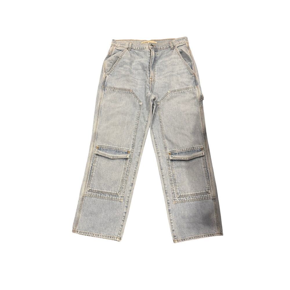 GRLFRND Denim Milla Utility High Rise Straight Leg Jean Crop Size 30